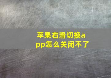 苹果右滑切换app怎么关闭不了