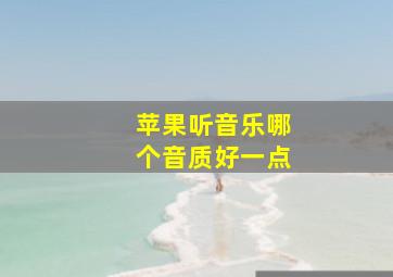 苹果听音乐哪个音质好一点