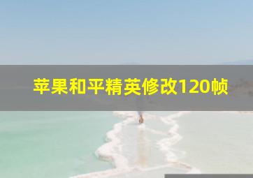 苹果和平精英修改120帧