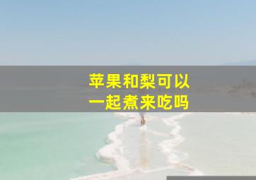 苹果和梨可以一起煮来吃吗