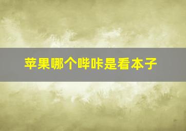 苹果哪个哔咔是看本子