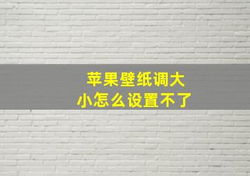 苹果壁纸调大小怎么设置不了