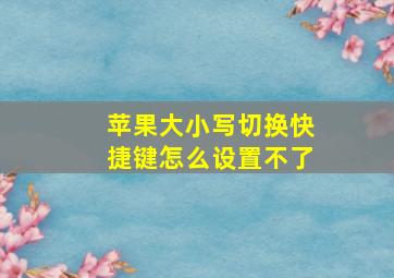 苹果大小写切换快捷键怎么设置不了