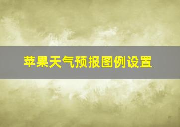 苹果天气预报图例设置