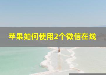 苹果如何使用2个微信在线