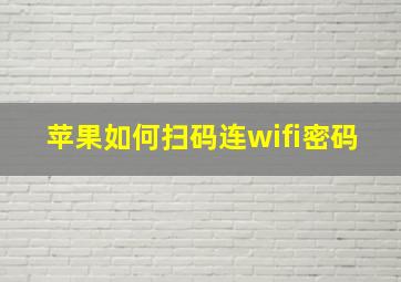 苹果如何扫码连wifi密码