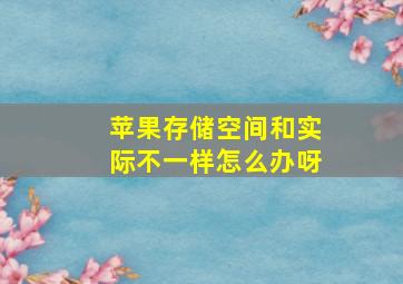 苹果存储空间和实际不一样怎么办呀