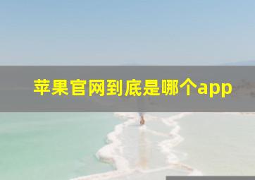 苹果官网到底是哪个app