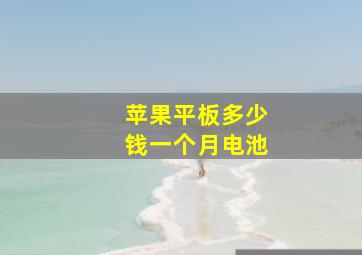 苹果平板多少钱一个月电池