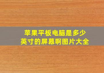 苹果平板电脑是多少英寸的屏幕啊图片大全