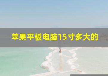 苹果平板电脑15寸多大的