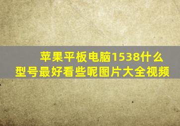 苹果平板电脑1538什么型号最好看些呢图片大全视频