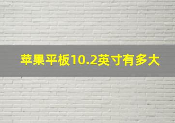 苹果平板10.2英寸有多大