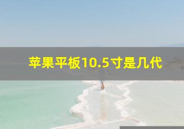 苹果平板10.5寸是几代