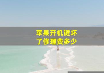 苹果开机键坏了修理费多少