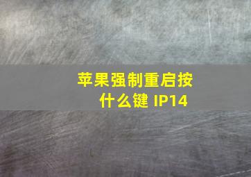 苹果强制重启按什么键 IP14