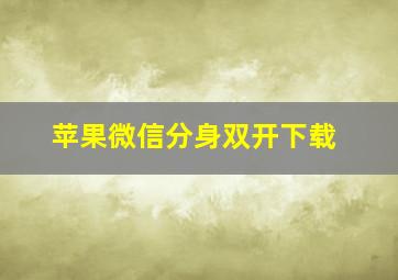 苹果微信分身双开下载