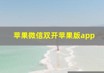 苹果微信双开苹果版app