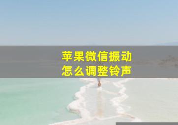 苹果微信振动怎么调整铃声