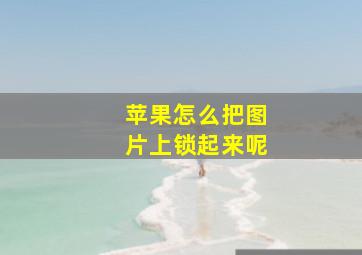 苹果怎么把图片上锁起来呢