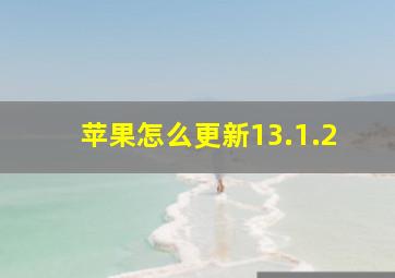 苹果怎么更新13.1.2