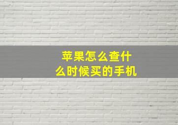 苹果怎么查什么时候买的手机