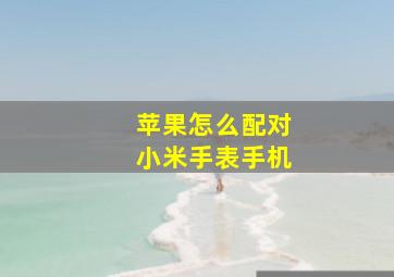 苹果怎么配对小米手表手机