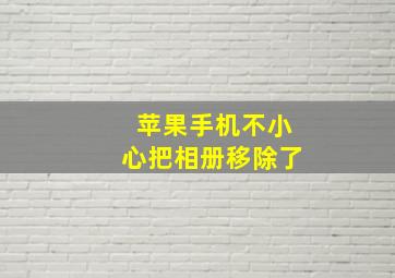 苹果手机不小心把相册移除了