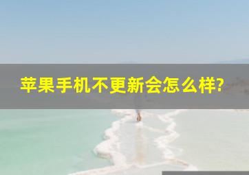 苹果手机不更新会怎么样?