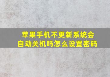 苹果手机不更新系统会自动关机吗怎么设置密码