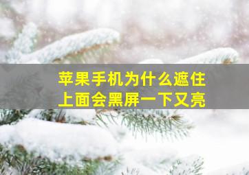 苹果手机为什么遮住上面会黑屏一下又亮