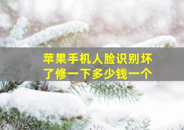 苹果手机人脸识别坏了修一下多少钱一个