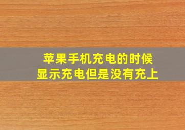 苹果手机充电的时候显示充电但是没有充上