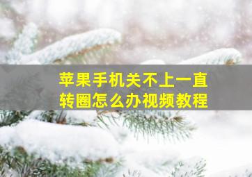 苹果手机关不上一直转圈怎么办视频教程