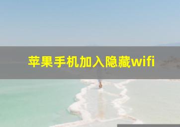 苹果手机加入隐藏wifi