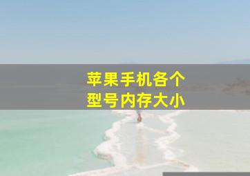 苹果手机各个型号内存大小