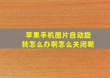 苹果手机图片自动旋转怎么办啊怎么关闭呢