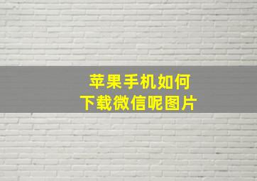 苹果手机如何下载微信呢图片