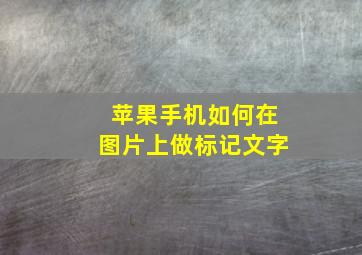 苹果手机如何在图片上做标记文字