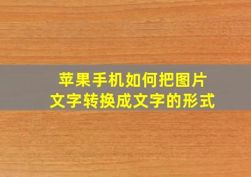 苹果手机如何把图片文字转换成文字的形式