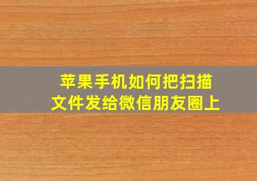 苹果手机如何把扫描文件发给微信朋友圈上