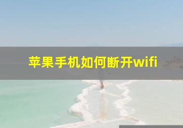 苹果手机如何断开wifi