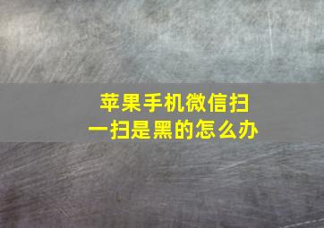 苹果手机微信扫一扫是黑的怎么办