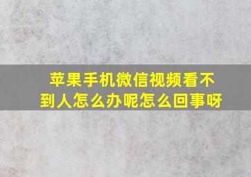 苹果手机微信视频看不到人怎么办呢怎么回事呀