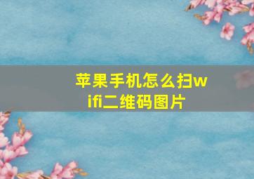 苹果手机怎么扫wifi二维码图片