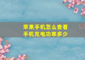 苹果手机怎么查看手机充电功率多少