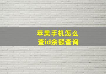 苹果手机怎么查id余额查询