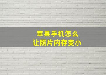 苹果手机怎么让照片内存变小