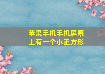 苹果手机手机屏幕上有一个小正方形