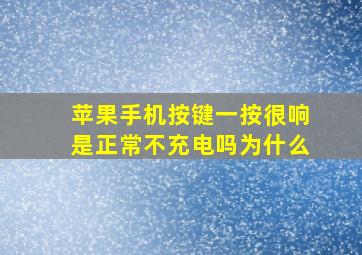 苹果手机按键一按很响是正常不充电吗为什么